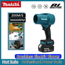 Makita 30000RPM brushless Violent Blower 18V Electric Turbo Jet Fan Air Duster Wind Speed Turbo with Light Car Cleanin Tools