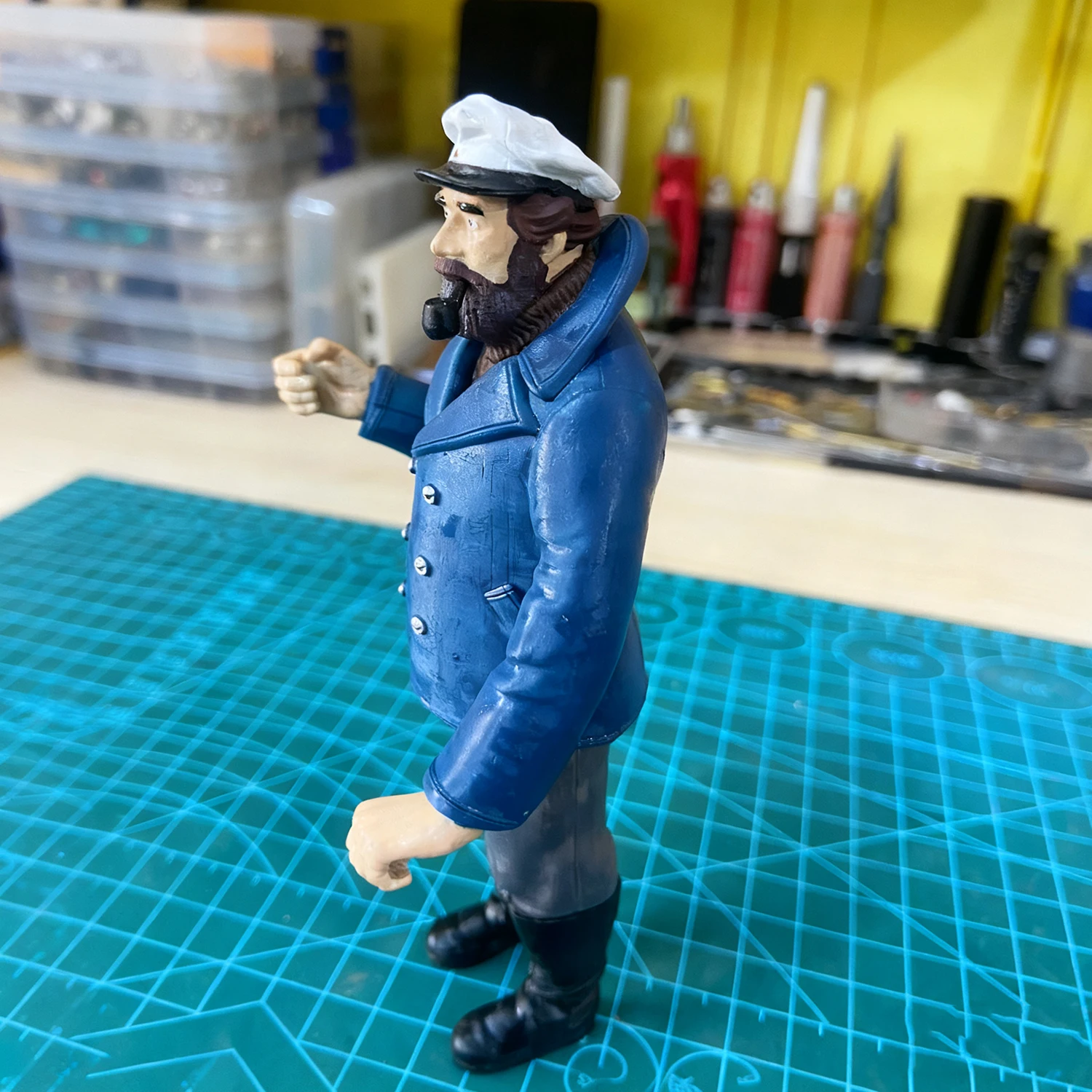 โมเดลจำลองเรือขนาด 1/18 รูปปั้นกัปตัน พิมพ์ 3 มิติ อุปกรณ์ประกอบฉากอเนกประสงค์