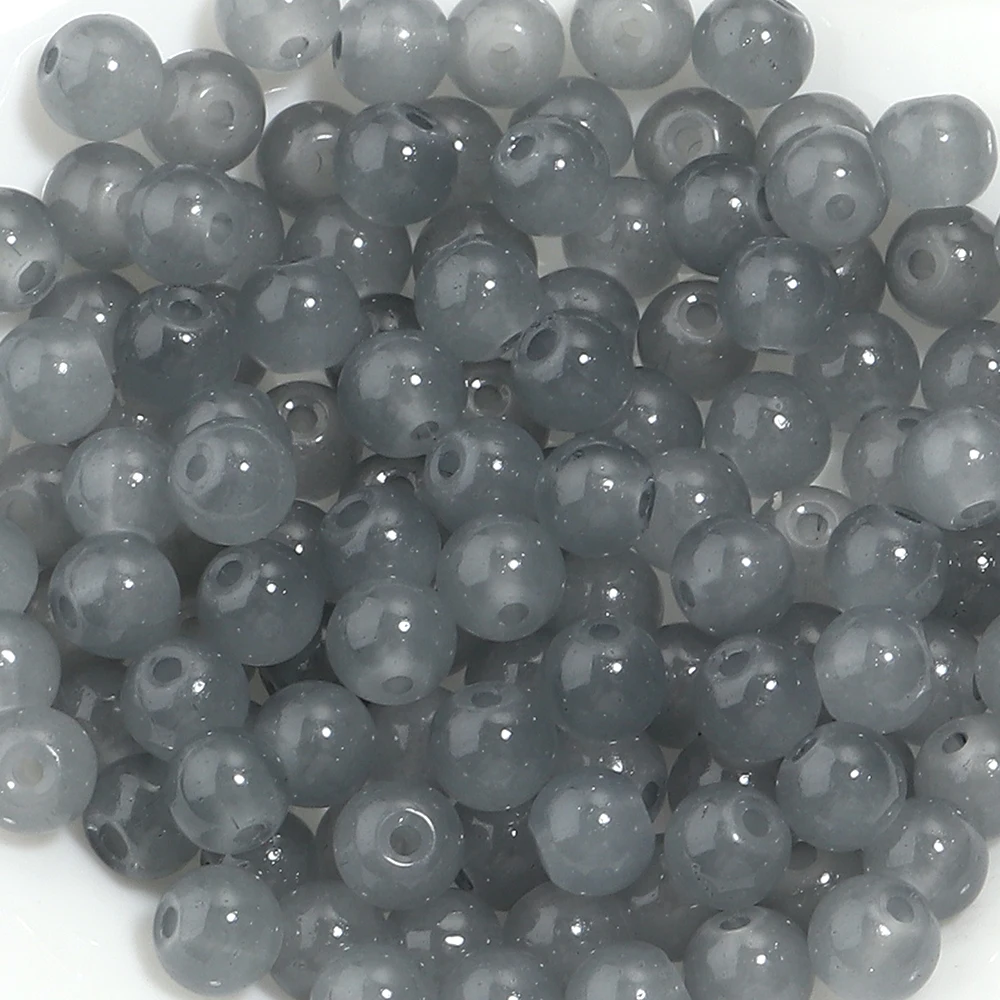 50pcs 6mm Glass Round Beads for DIY Jewelry Making