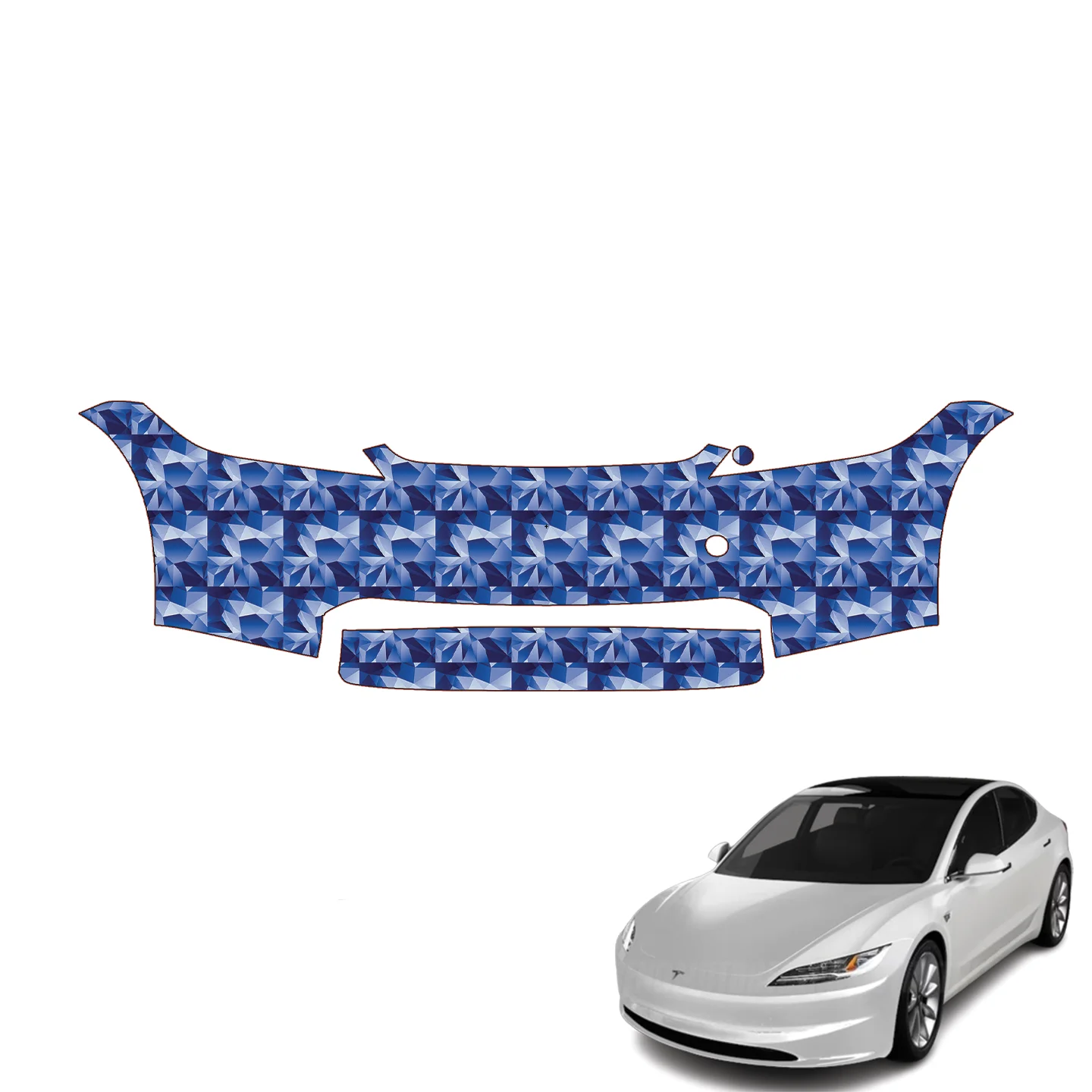 

2024-2025 For Tesla Model 3 Precut PPF Paint Protection Kit – Front Bumper