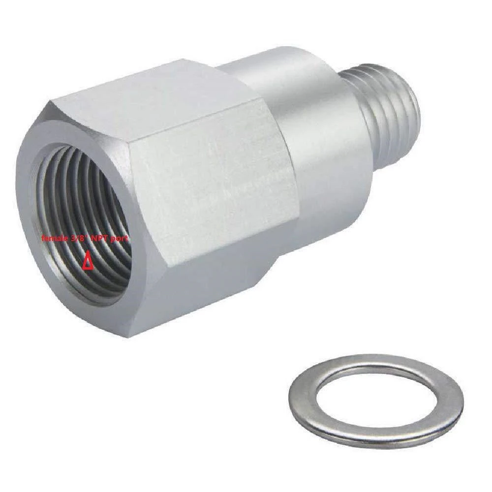 LS Engine Swap M12 1.5 Adapter to 3/8 NPT Coolant Temperature Sensor Water LS1 LSX LS3 LM7 LR4 LQ4 LS6 L59 LQ9 LM4 L33 LS2 LH6