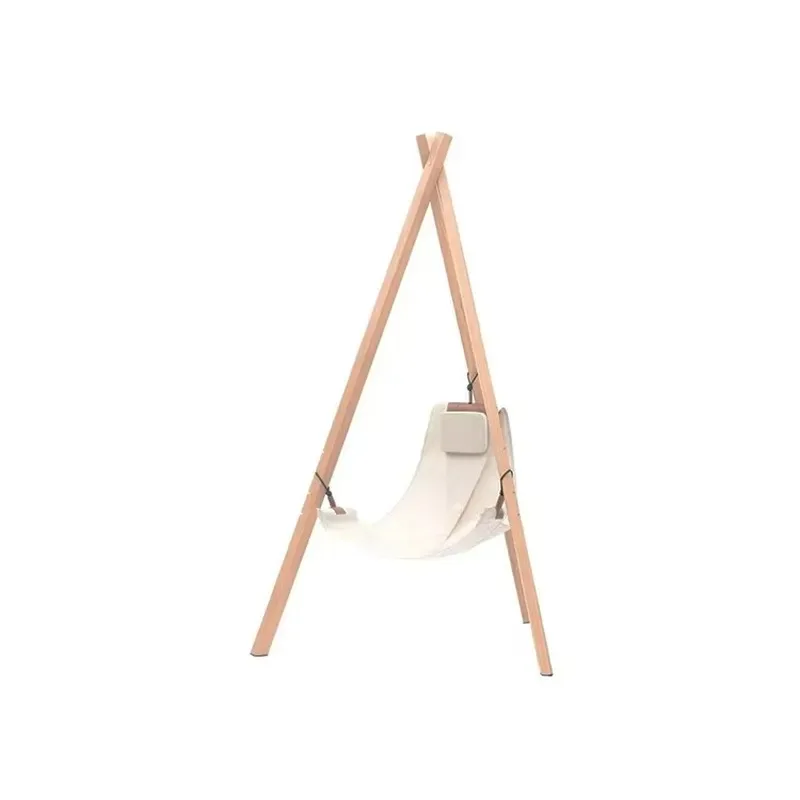Adjustable Wooden Frame Outdoor Single Modern Patio Hanging Garden Swing Chair