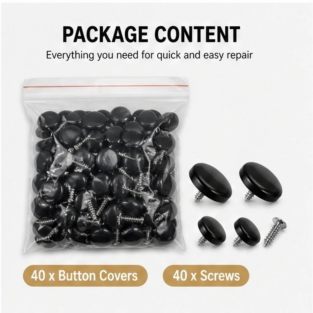 40Pcs Accordion Button Caps Plastic Key Cover White 15Mm Repair Replacement Treble Bass Instrument Maintenance Part