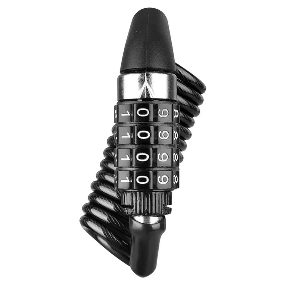 الطريق الدراجة مكافحة سرقة دراجة الملحقات 4 أرقام كلمة المرور الدراجات أجزاء الصلب كابل قفل قفل الأمان دراجة قفل الدراجة