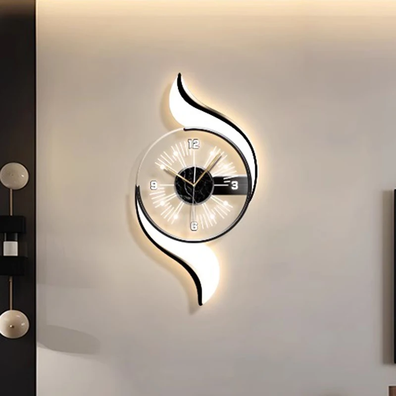 Luminous Xenomorph Wall Clocks Bedrooms Minimalist Fashion Aesthetic Wall Clocks Restaurant Digital Reloj Pared Home Decoration