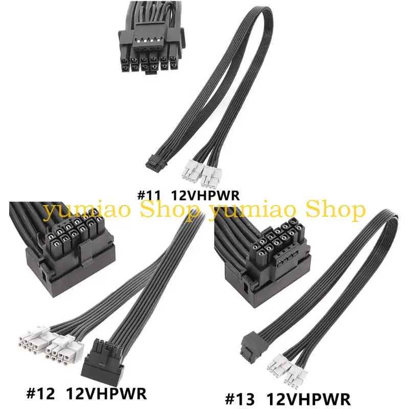 587B PCIe5.0 12VHPWR PSUs Power Cable GPU 2x 8pin to 12pin Power Supply Adapter Cord
