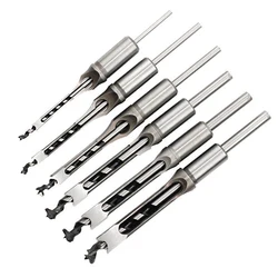 1Pcs 6-25mm HSS Twist Square Hole Drill Bits Auger Mortising Chisel Extended Saw for Woodworking Tools