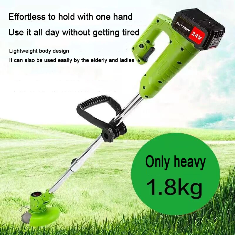 

Garden Power Tool Electric Lawn Mower Rechargeable 24V Brushless Grass Trimmer Foldable Powerful Cutting Machine