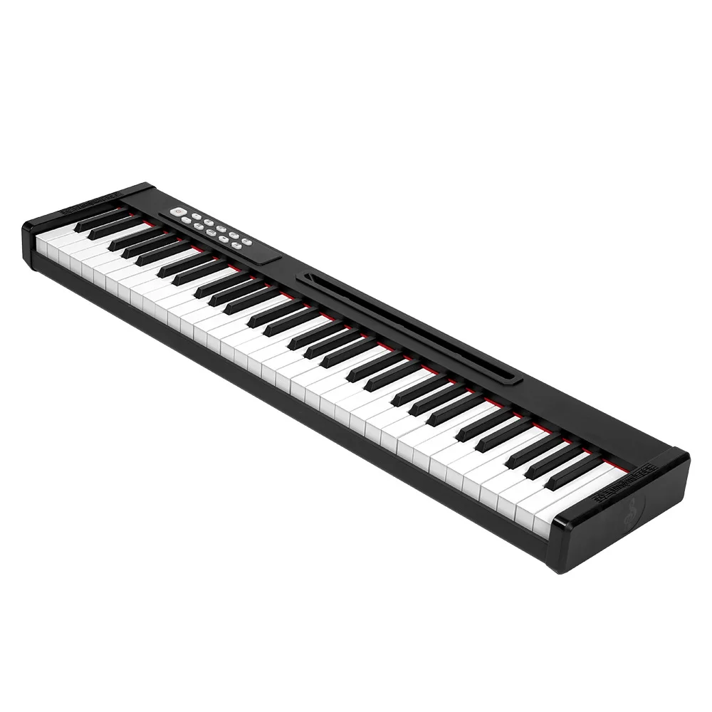 61-Key Portable Digital Piano, Beginner Practice, Smart Electronic Keyboard, USB MIDI Support, Headphone Jack