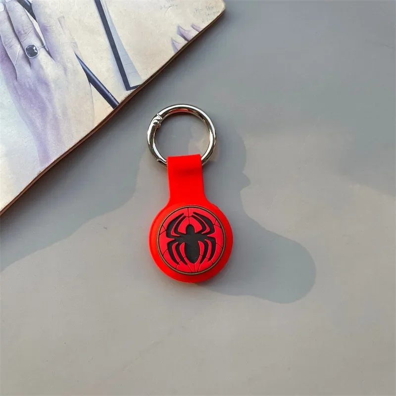 Marvel Avengers Apple Airtags Case Keychain Spiderman Venom Captain America Anime Figures for Apple Locator Tracker Cover Gifts