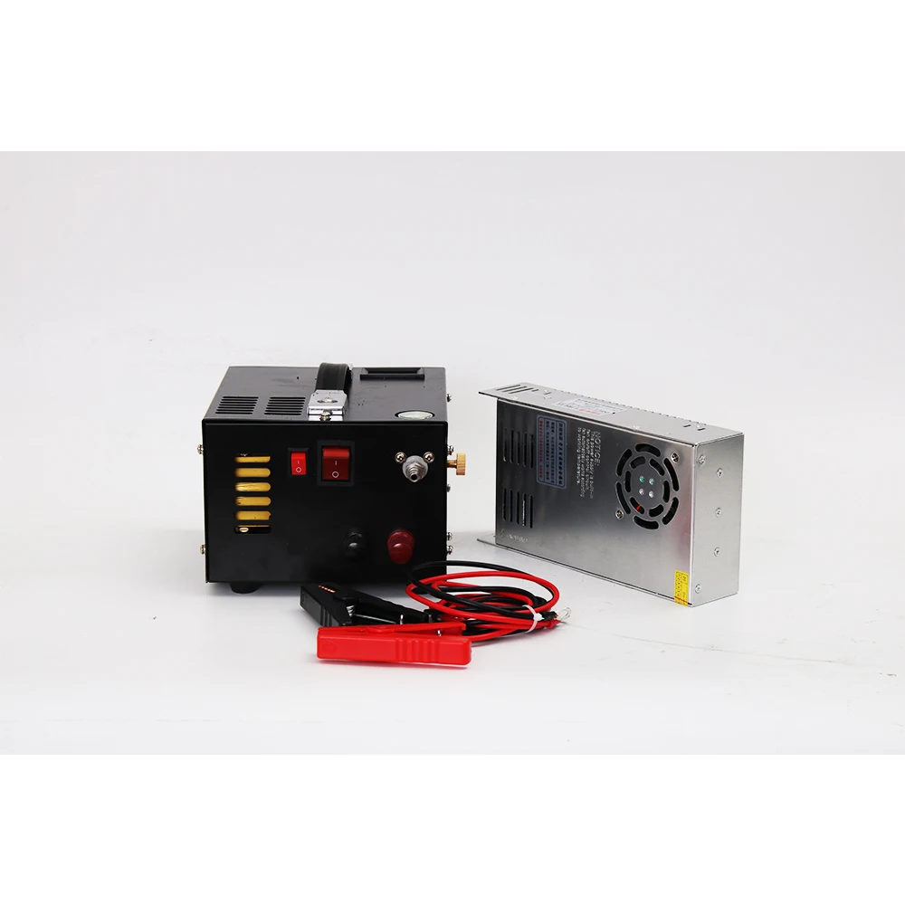 High Pressure 12v Portable 300bar Pcp Compressor Auto Stop Pcp air Pump With Built-in 110V 220V Transformer Inverter