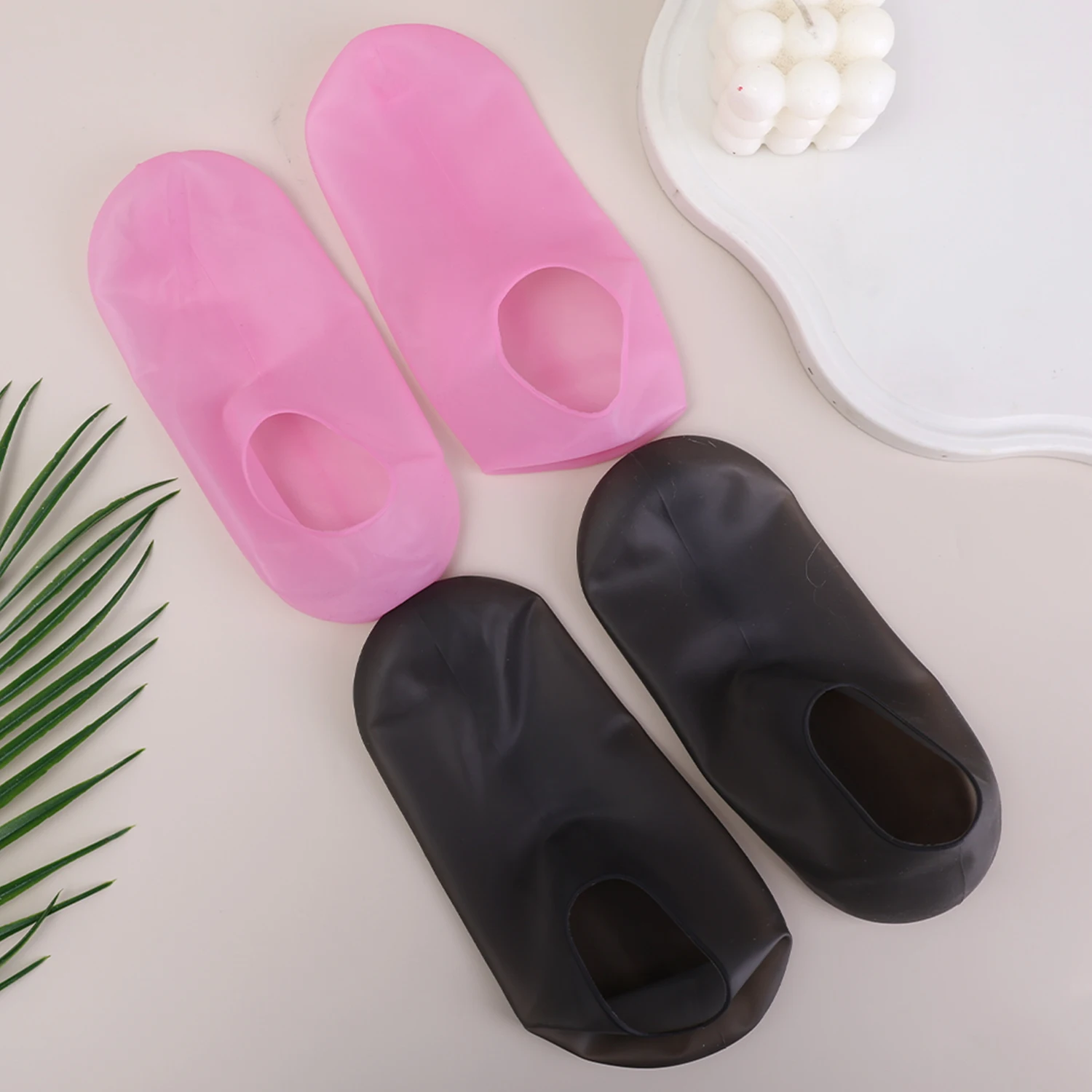 2 個のシリコーン保湿フットソックス角質除去乾燥ひび割れフットケアソックススパペディキュアソックスマッサージ保湿ジェル靴下