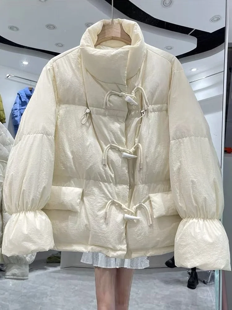 아카데믹 슬레 여성용 다운 재킷 2024년 신상 겨울 루즈핏 경량 소형 겨울 외투 브레드 슬레 폴리에스터 섬유