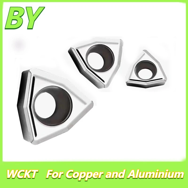 

10 шт. специальные вставки WCKT с ЧПУ для алюминия и меди, используемые для вставки U-образной дрели, квадратные, нерегулярные многоугольные