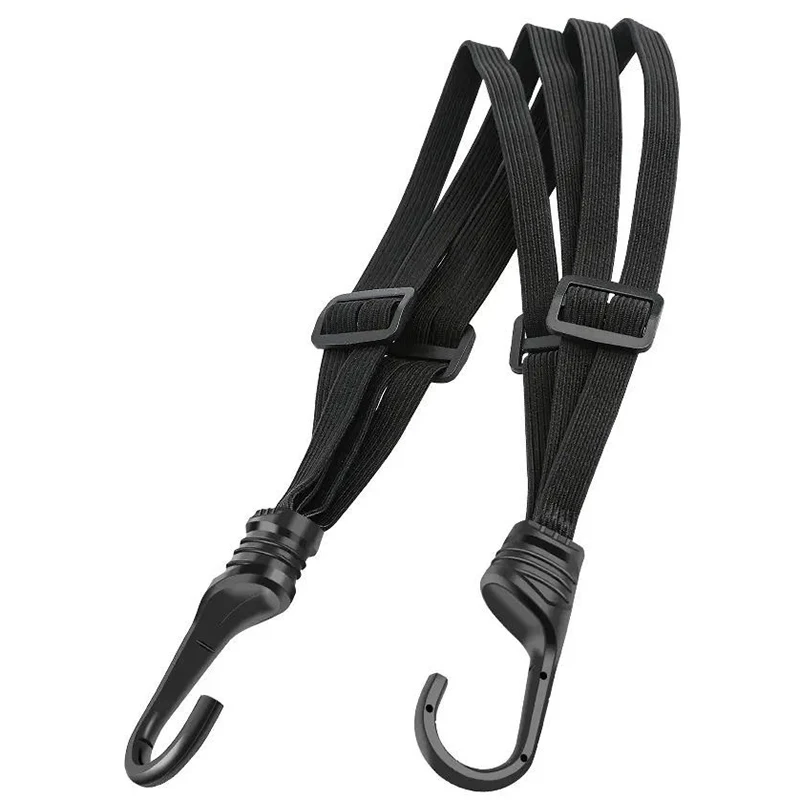 Universal Black Motorcycle Luggage Strap Moto Helmet Net Luggage Helmet Retractable Elastic Rope Fixed Strap 60/90CM