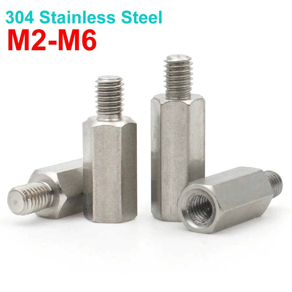 

5/10pcs M2 M2.5 M3 M4 M5 M6 Stainless Steel Male to Female Standoff Spacer Screw Hex Standoff
