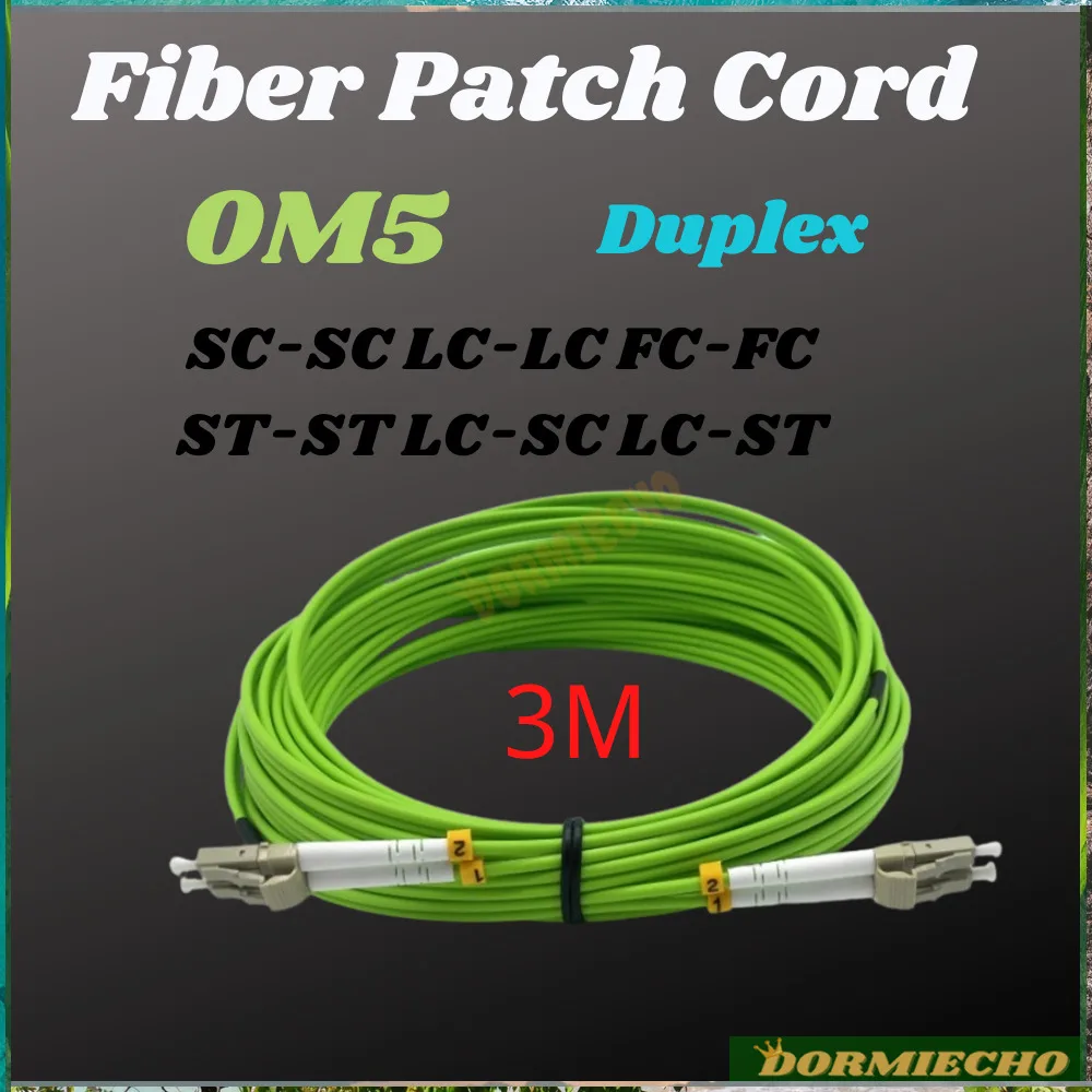 100% Original OM5 Duplex Patch Cords 3M SC-SC LC-LC FC-FC ST-ST LC-SC LC-ST Connector Fiber Optic Cable 3mtr Jumper FTTH