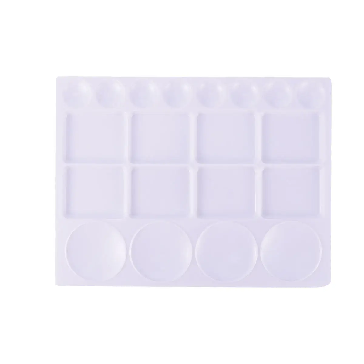 1Pcs Compact Square Plastic Painting Color Tray Portable Easy Storage Sketching Tray for Watercolor Gouache Painting Artists