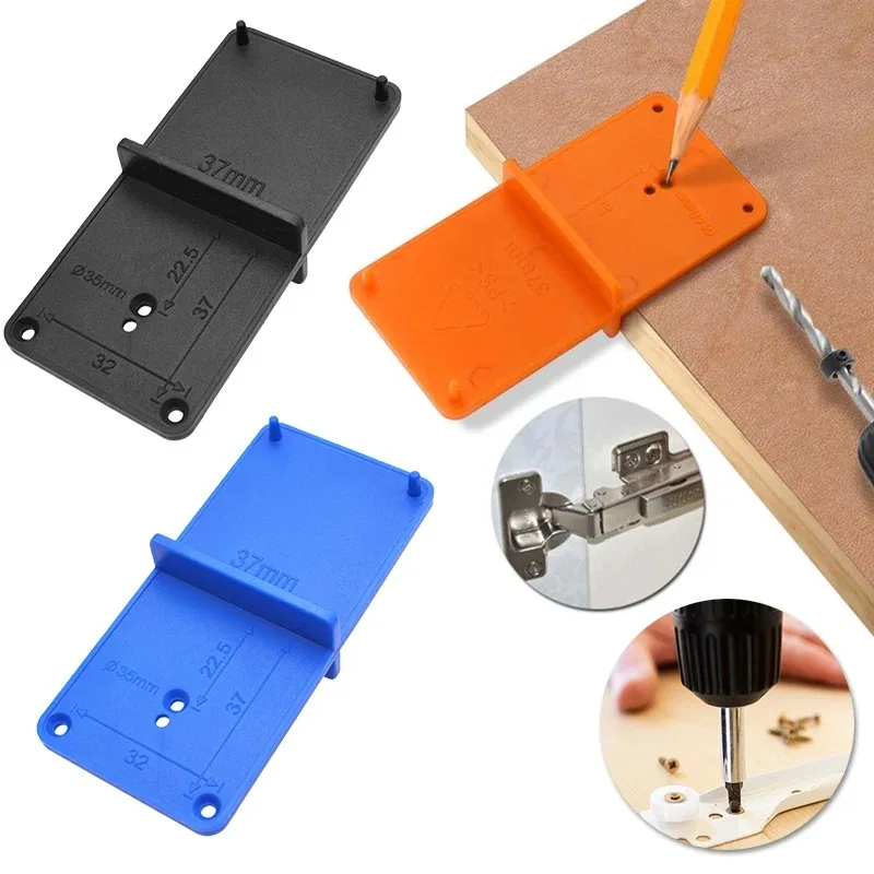 

35mm 40mm Hinge Hole Drilling Guides For Woodworking Cabinet Doors Hinge Install DIY Tool Punch Hinge Drill Hole Opener Locators