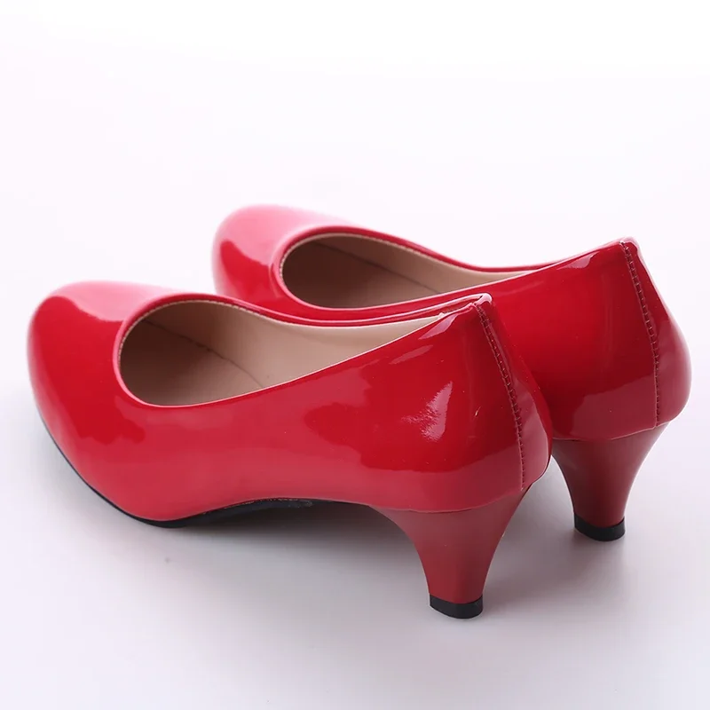 Female Pumps Nude Shallow Mouth Women Shoes Fashion Office Work Wedding Party Shoes Ladies Low Heel Shoes Woman Autumn - view 6