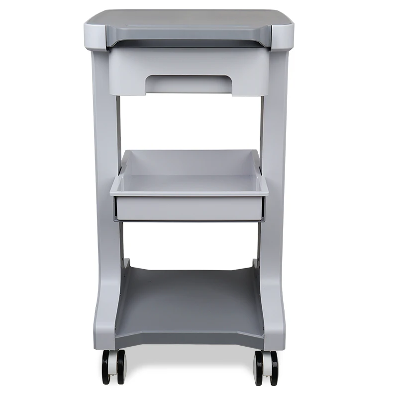 New Design White Medical Aesthetic Device Carts Acrylic Salon Beauty Spa Trolley Facial Machine Trolley Carts Dental Trolley