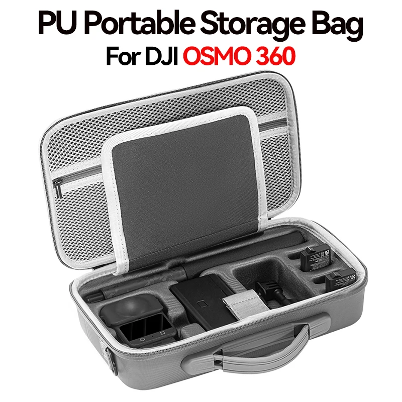 

Чехол для хранения камеры DJI OSMO 360, дорожный чехол, сумка через плечо из искусственной кожи, защитная сумка для DJI Osmo 360, аксессуары