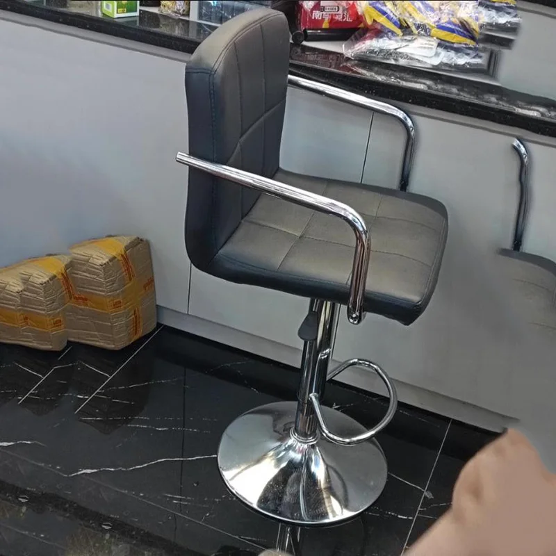 ---Hairdressing Comfortable Bar Stools With Back Nordic Designer Restaurant Bar Chairs Modern Make Up Cadeira Trendy Furniture