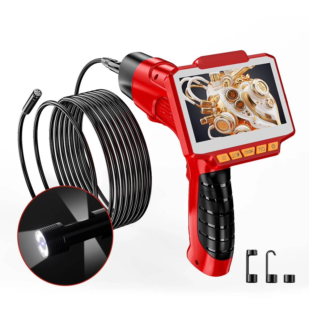 4.3Inch IPS Screen 7.9mm Triple Lens 2MP 1080P Industrial Endoscope CMOS Borescope Inspection Otoscope Camera Digital Microscope