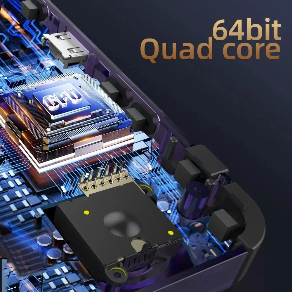 R36h console portátil retrô sistema linux de código aberto consoles de jogos clássicos tela ips de 3,5 polegadas 64g reprodutor de vídeo portátil