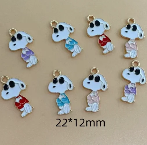 10 Pcs Alloy Cartoon Dog Charm Pendant For Jewelry DIY Bracelet Earrings Decorative Material Accessories