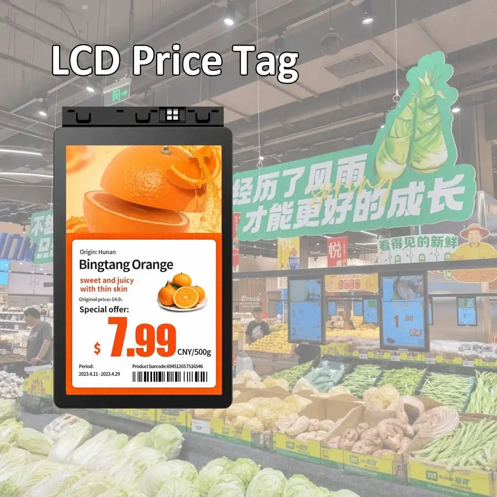 10.1inch 2.4Ghz Full-Color LCD Display Digital Smart Price Tag Via WIFI Electronic Shelf Label E-Ink Price Tag For Supermarket