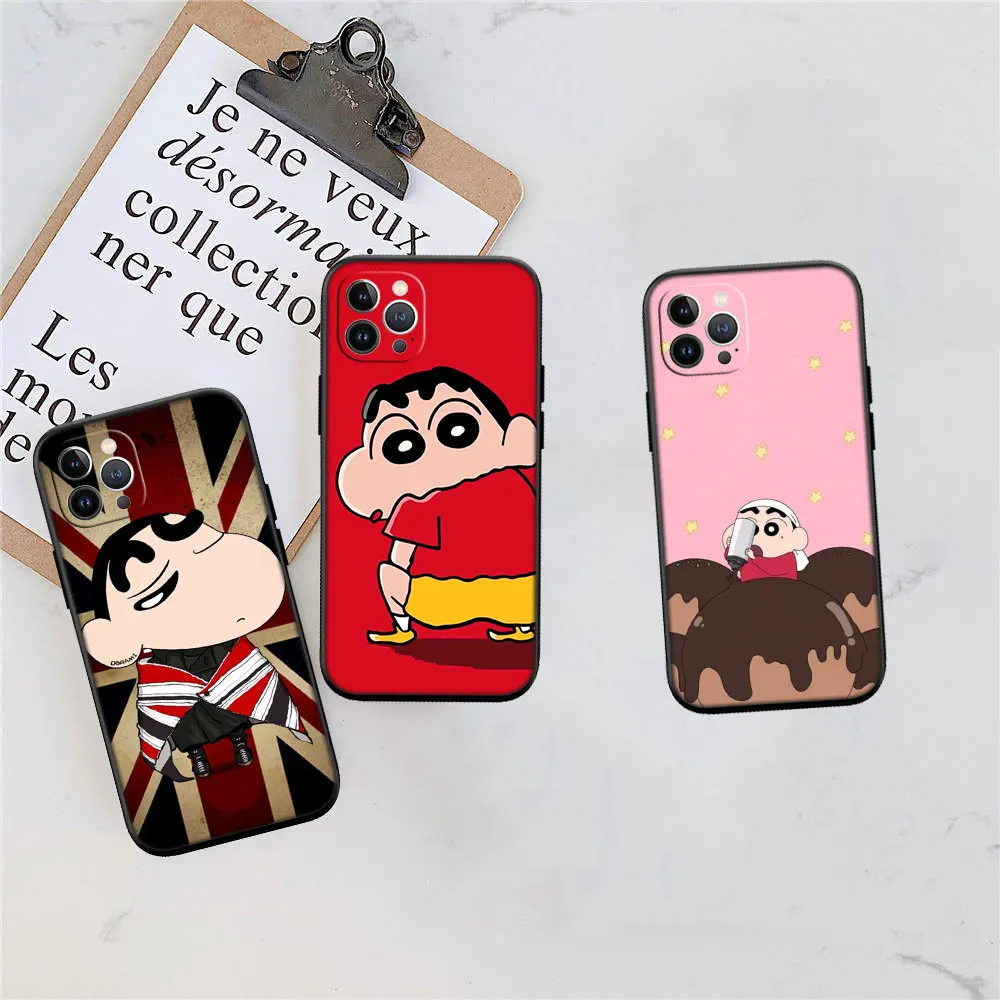 cute C-Crayon Shinchan Phone Case for OPPO A5S A7 A59 F1S A55 A56 A96 A17 A8 A31 A83 A91 F15 A92S A92 A72 A52 A96