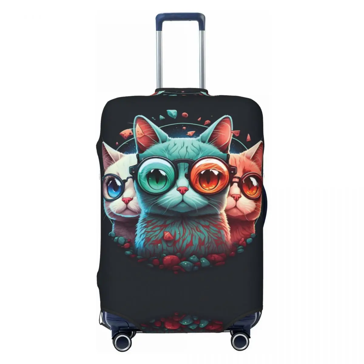 Cute Cat Suitcase Cover cartoon animal Travel Flight Elastic Luggage Supplies Protection