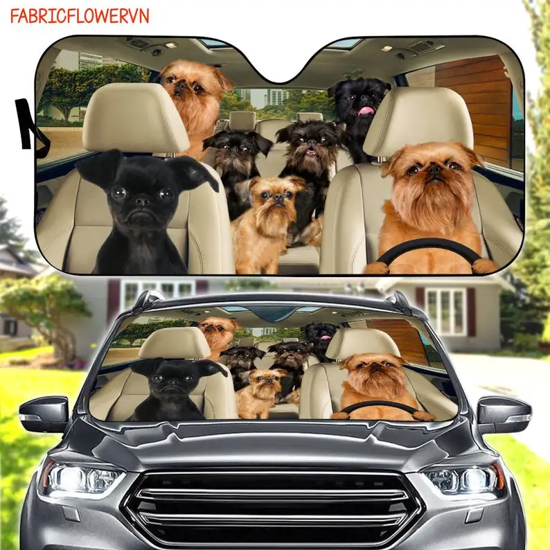 

Brussels Griffon Car Sunshade, Brussels Griffon Car Decoration, Dog Windshield, Dog Lovers, Dog Car Sunshade, Gift For Mom, Gift