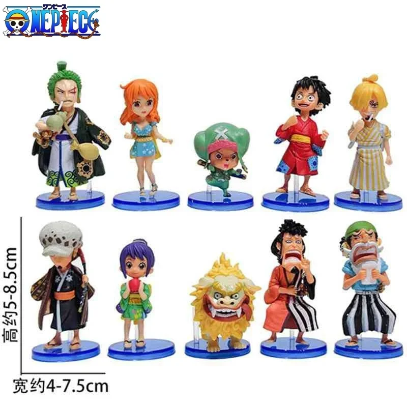 

Фигурки героев аниме Luffy Sanji Nami Zoro Chopper Frank Robin, 10 шт.