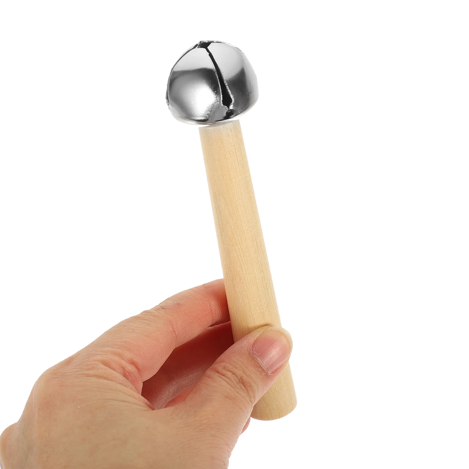 

6 PCS Bell Teaching Aids Kids Musical Instruments Handheld Baby Rattles Iron Wood Shaker Toys for Early Education Music