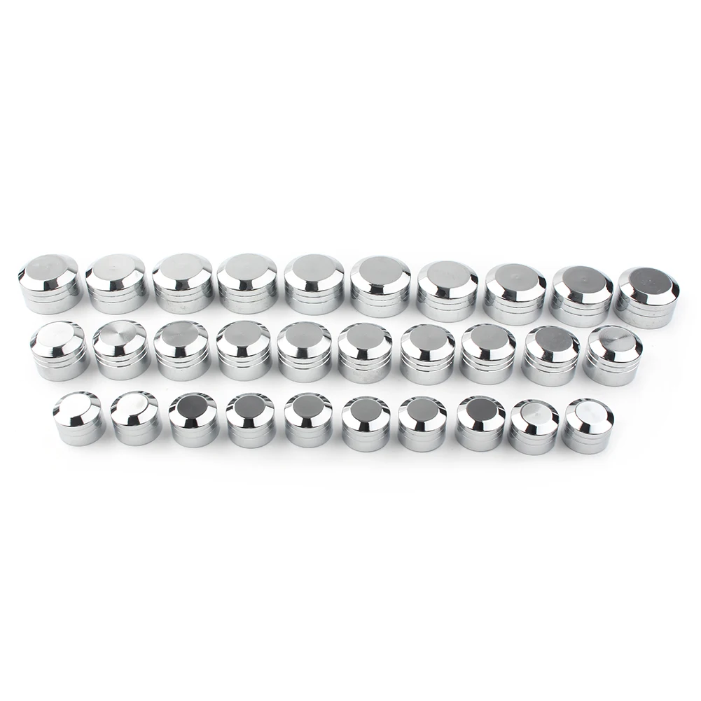 9mm 11.5mm 13mm Chrome Aluminum Inner Schrauben  Bolts Topper Cap Cover Universal For Harley Davidson Models10Pcs/Set