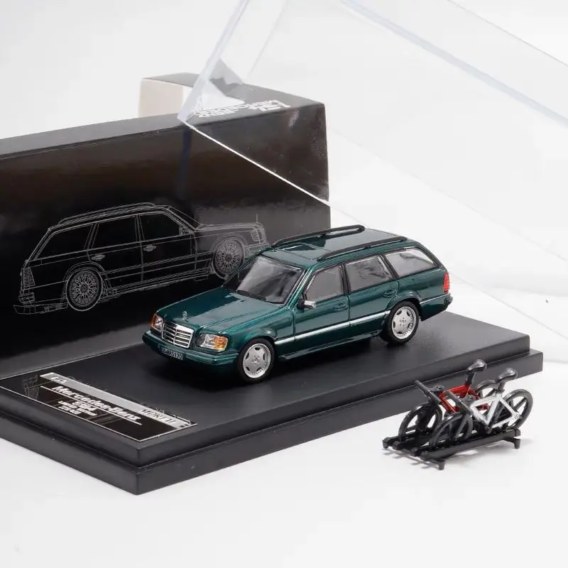 1:64 Mercedes S124 Mercedes Bicycle Accessory Alloy Car Model