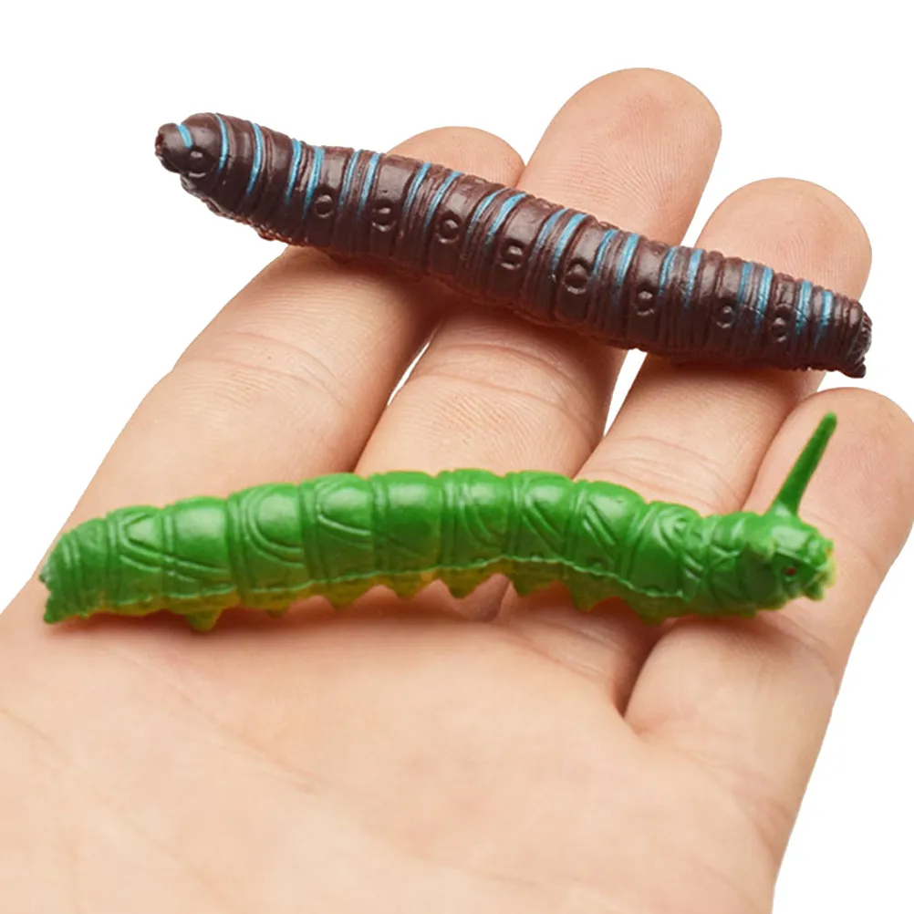 

24Pcs Caterpillar Ornament Lovely Sturdy Simulation Craft for Flower Pot Indoor Outdoor Decoration Landscape Accessory Delicate