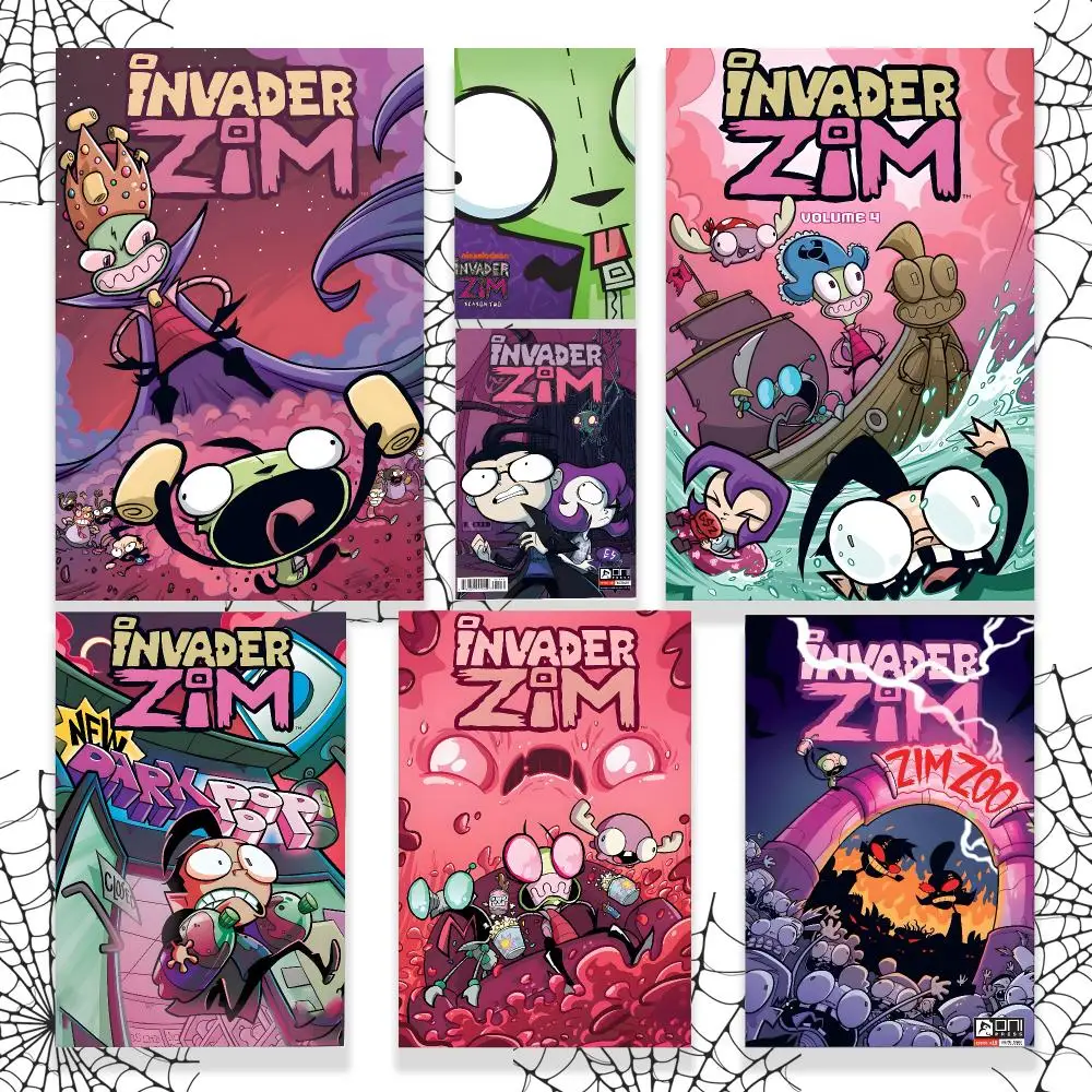 Cartoon ZimInvader Zim Poster Graphic Wall Art Poster HD Waterproof PP Paper Print for Bedroom Living Room Office Decor Gift