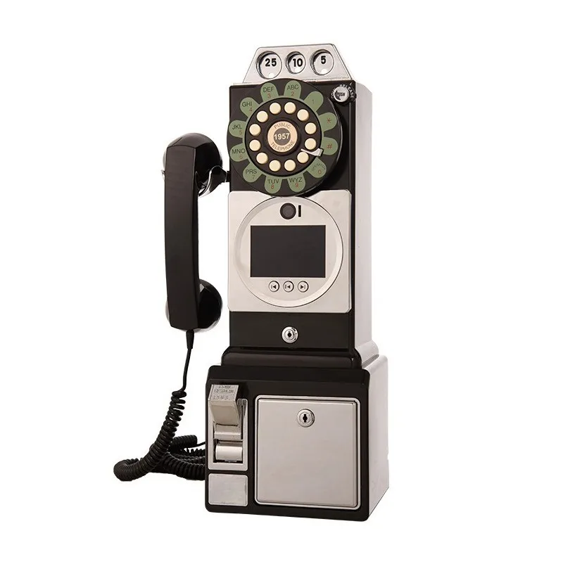 Vintage Wedding Guest Message Phone Visual Sign‑in Machine Video Voice Blessing Recording Device for Wedding Ceremony