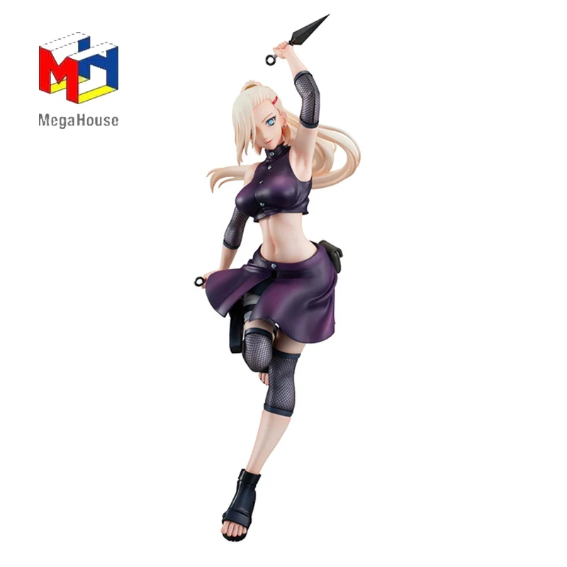 Stock Naruto Nara Temari Anime Figure Original Genuine Megahouse G·E·M Swimsuit Series Collection Model Boxed Ornament Figurine