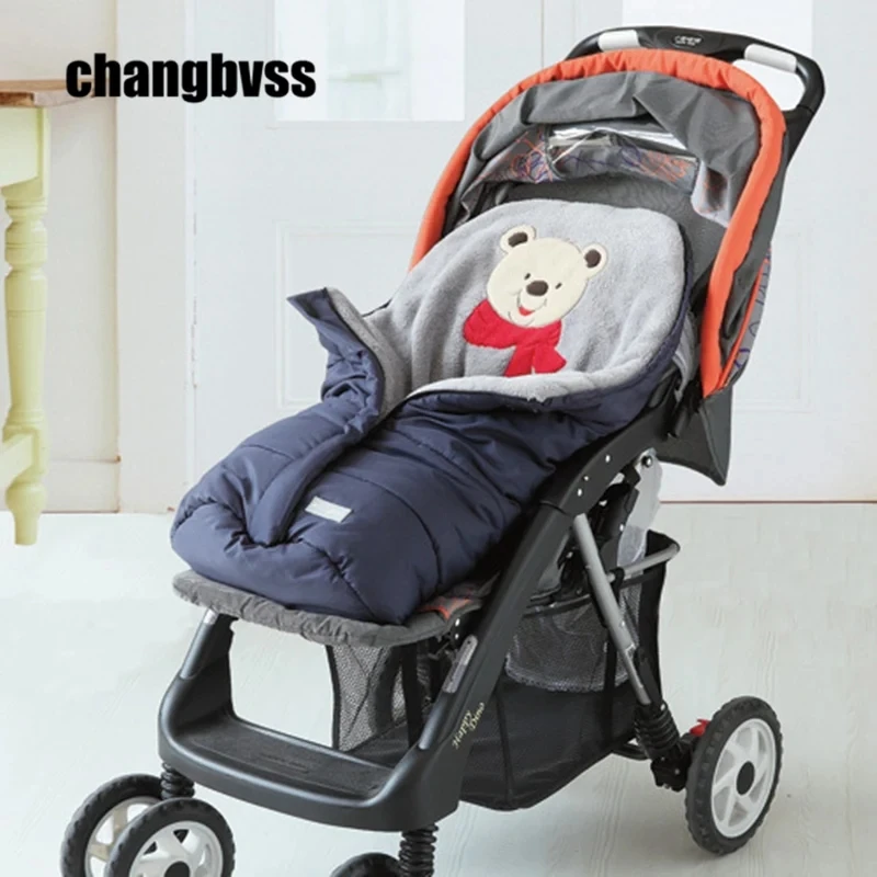 冬用厚手暖かい子供用ベビーカーフットカバー新生児ベビーカー汎用フットカバーシンプルドット柄ベビーカー寝袋