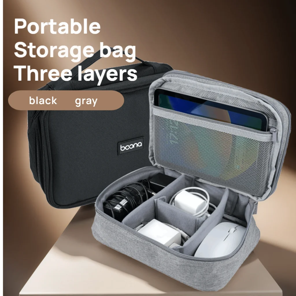 

Large Capacity Travel USB Gadget Cable Bag Headphone Storage Box Data Cable Storage Bag Hard Disk Charger Power Bank Organizer