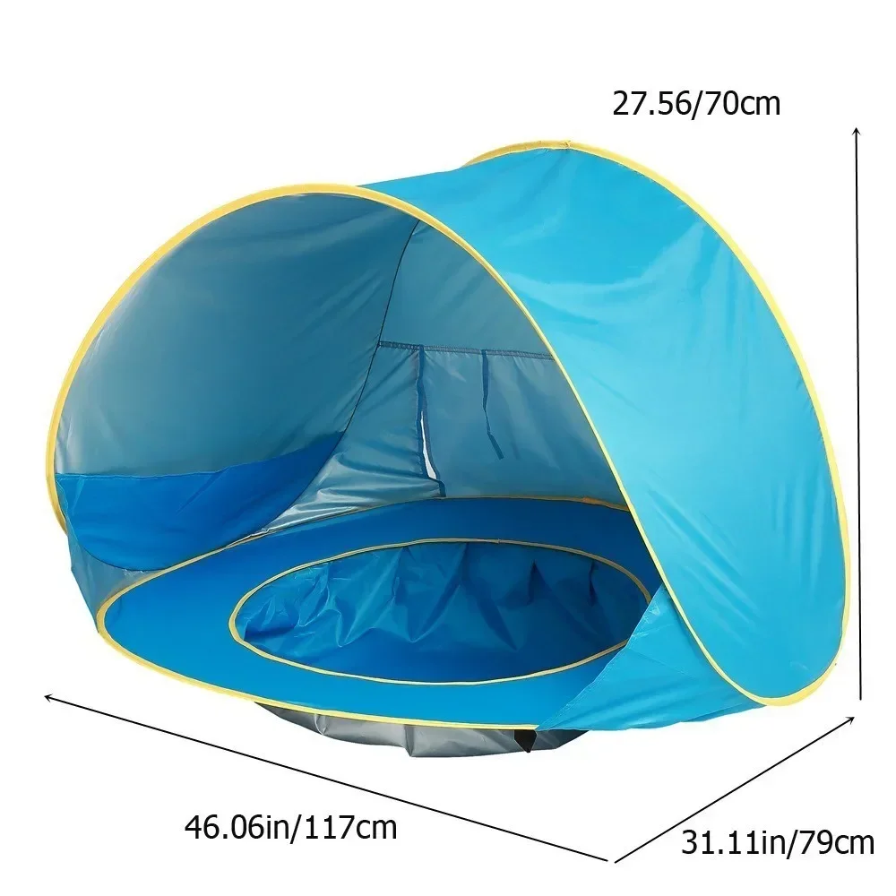 Baby Beach Tent Waterproof Sun Shelter UV-Protecting Sunshelter with Pool Kid Outdoor Camping Sunshade Beach Sunshelter UPF 50+