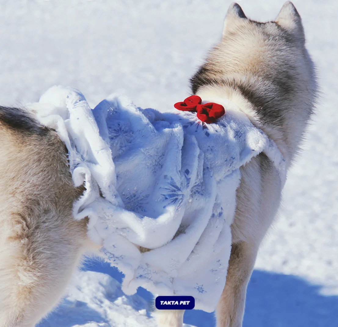 Christmas Dog Dress Winter Big Large Dog Clothes Schnauzer Corgi Shiba Inu Samoyed Husky Bull Terrier Golden Retriever Clothing