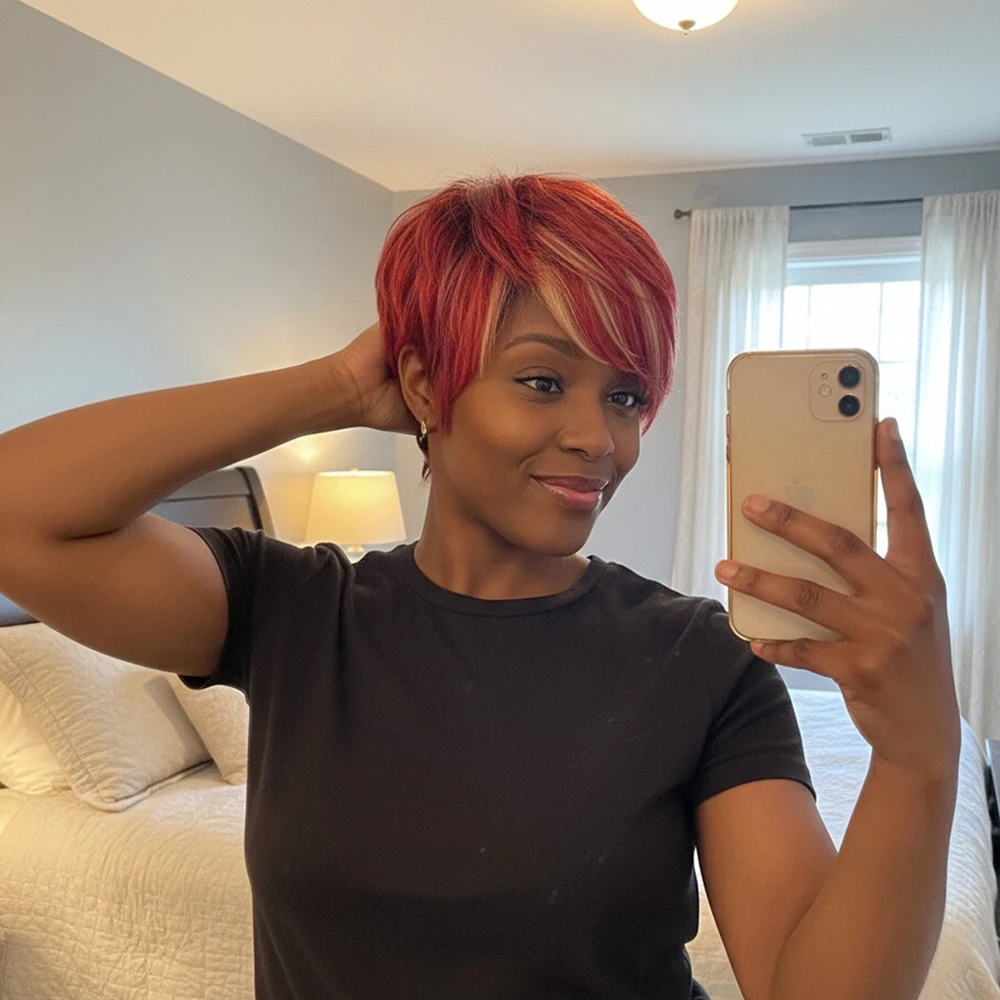 Short Pixie Cut Wig…