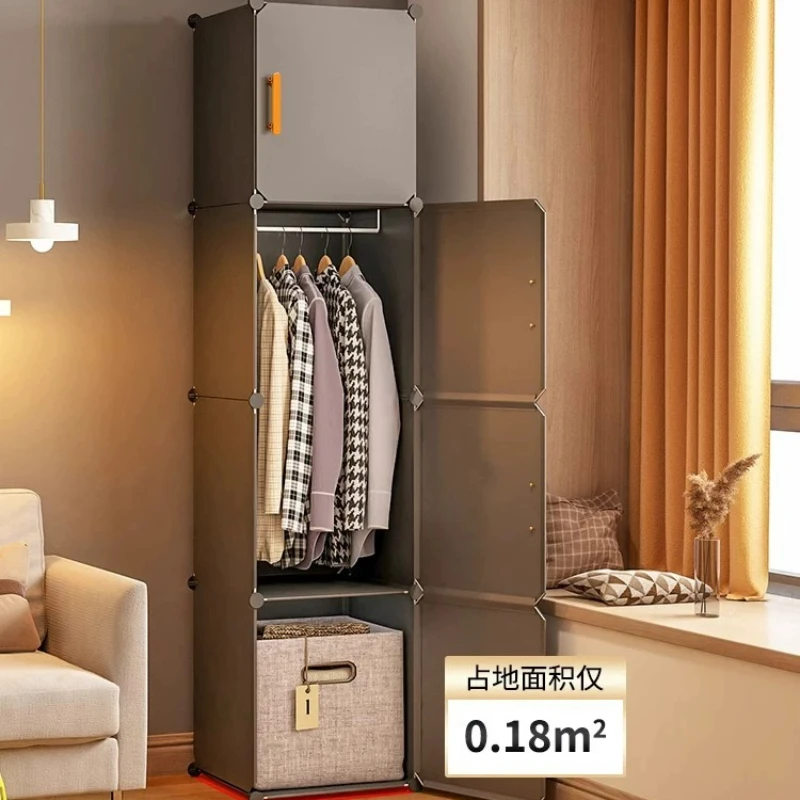 Easy Assemble Wardrobe, Large Capacity Storage Cabinet for Bedroom & Rental, Space-Saving Clothes Organizer for Home
