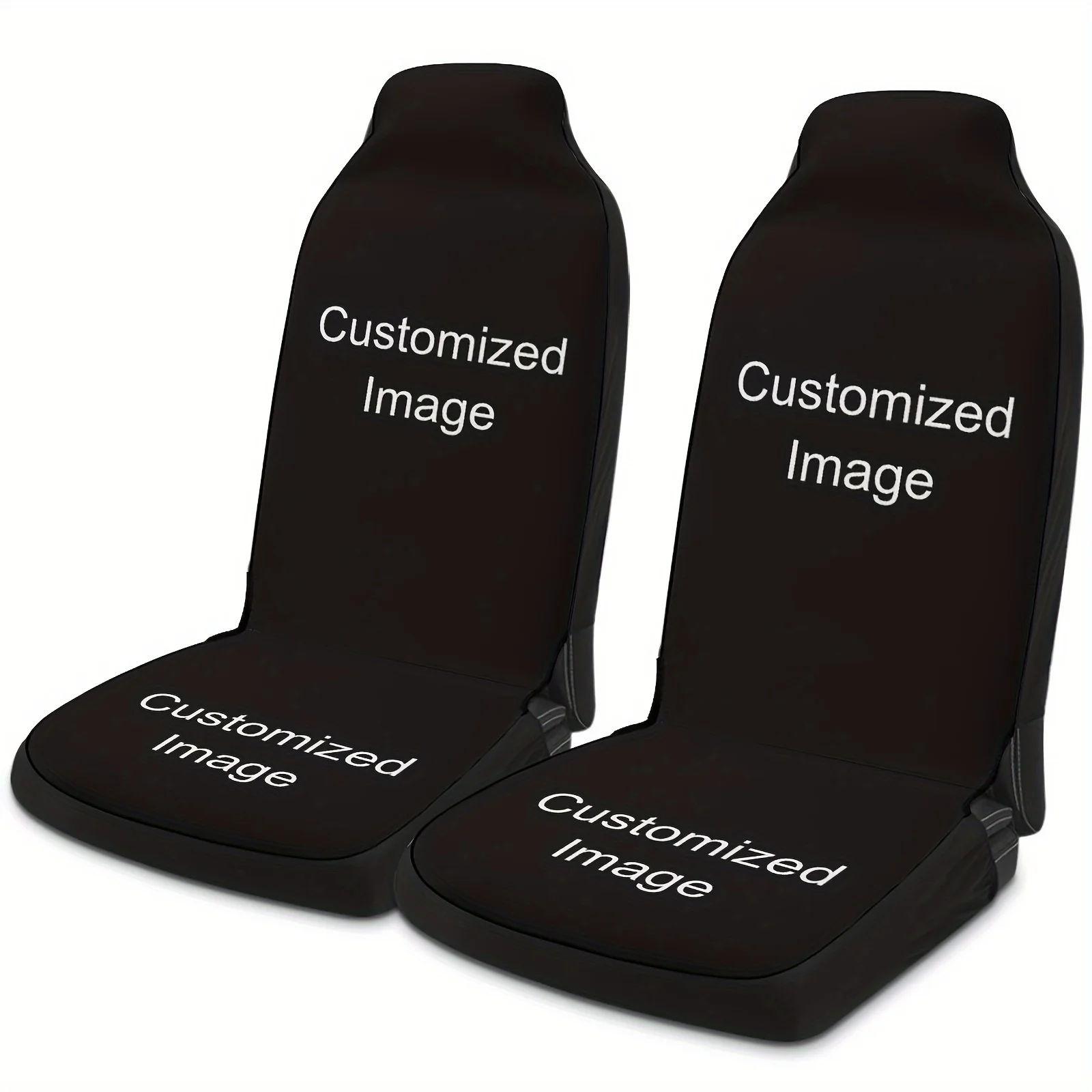 Photo/Text Personalized Car Seat Suitable For - Add Your Own Photos & Text, Front Passenger Seat Cover, Machine Washable, Easy I