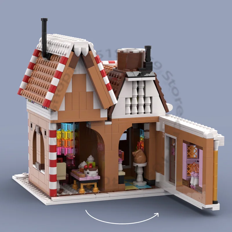 1003 PCS MOC Customize 40809 Christmas Gingerbread House Winter Village Alternate Build Model Building Block Assembly Toys Gifts